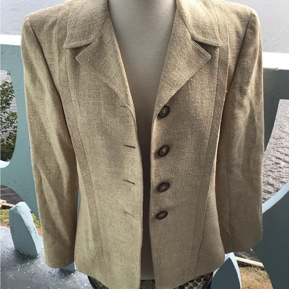 Valentino Boutique Tessuto Cloth 4 Button Blazer Jacket Vintage Size 12 Italy - Picture 7 of 16
